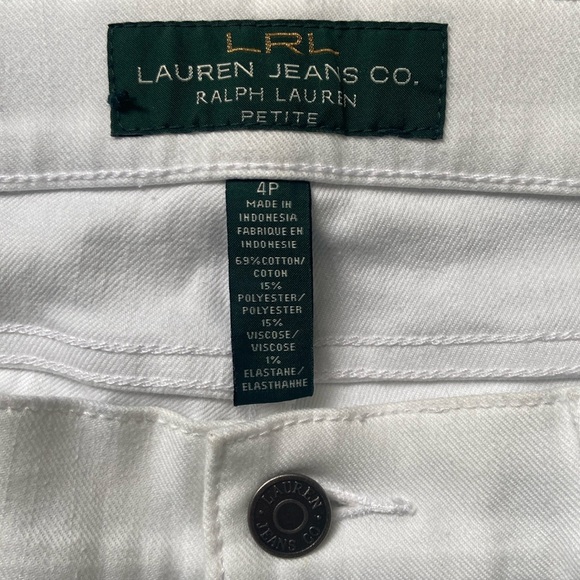 Ralph Lauren Straight Leg Denim Jeans Pants White 4 Ankle or 4P NWOT - Picture 6 of 17
